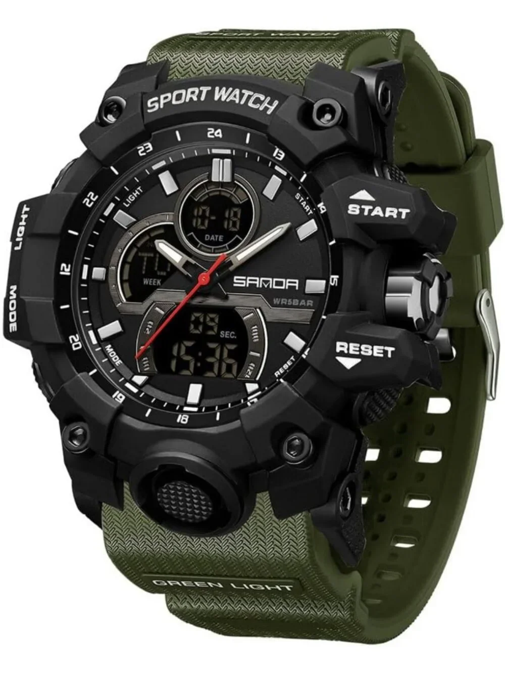 Men's Multifunctional Sports Outdoor Watch - Waterproof Analog Digital Quartz